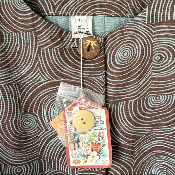 Harmony Art Garden's Of California Women's Jacket Size Large Organic Cotton NWT - Picture 4 of 5